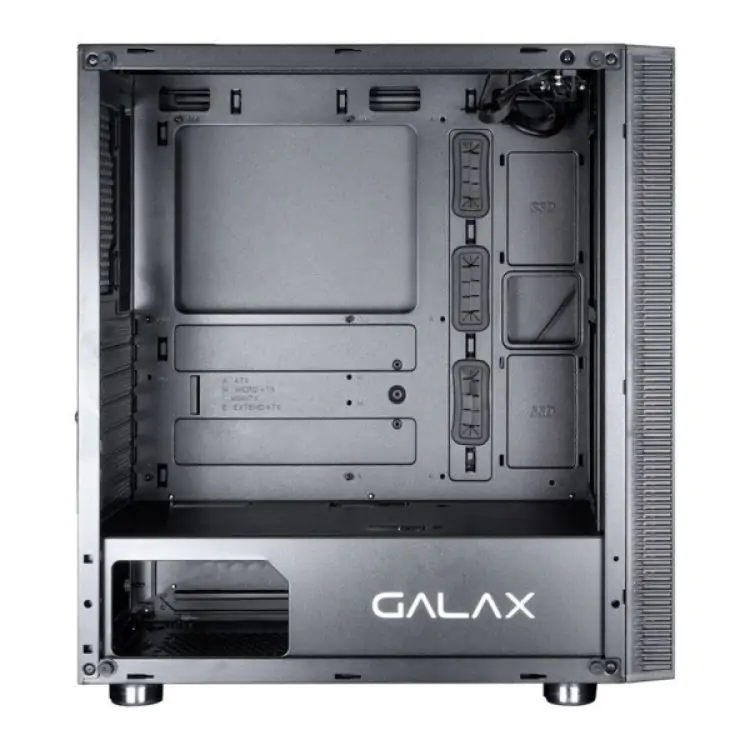 GABINETE GAMER GALAX QUASAR PRETO LED RGB LATERAL VIDRO ATX GX600-H06B - Imagem: 3