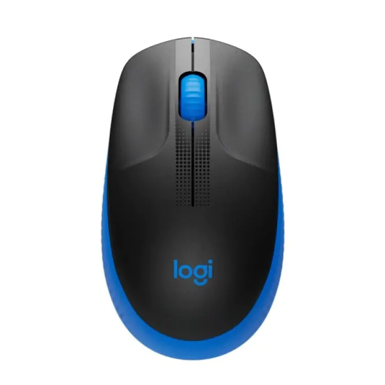 MOUSE SEM FIO LOGITECH M190 PRETO/AZUL USB WIRELESS - Imagem: 1