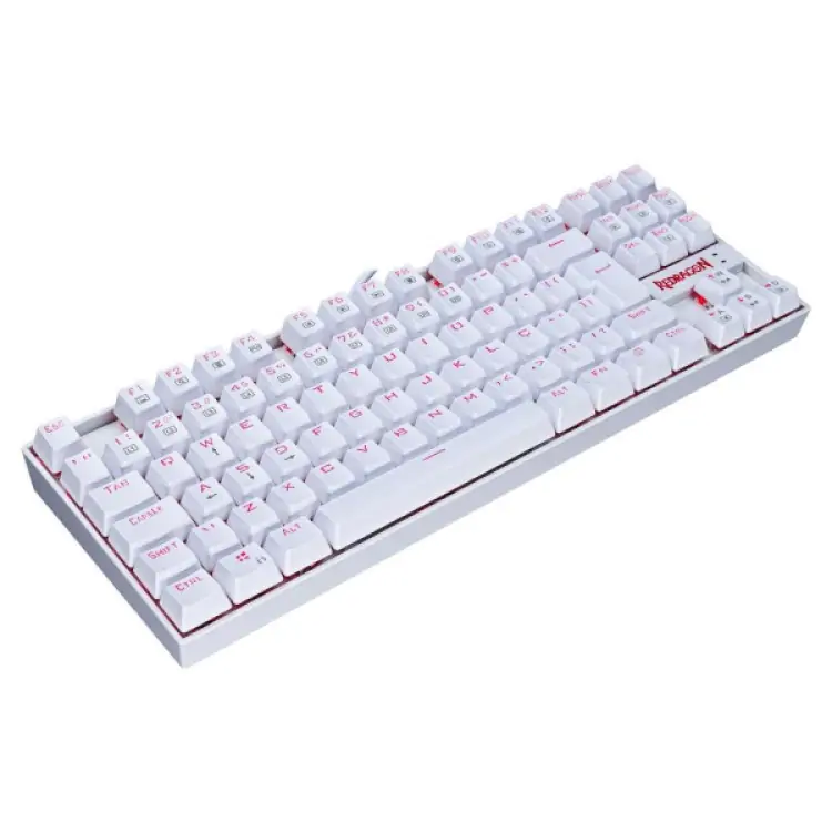 TECLADO GAMER MECÂNICO REDRAGON KUMARA BRANCO USB LED VERMELHO K552W-2 PT-BROWN - Imagem: 3