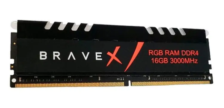 MEMÓRIA 16GB DDR4 3000MHZ WINMEMORY BRAVEX PRETO LED RGB BAS84U6DW - Imagem: 1