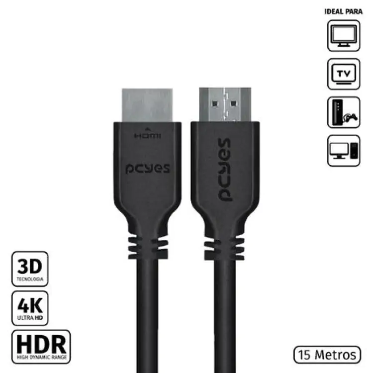 CABO HDMI 15M 2.0V - Imagem: 1