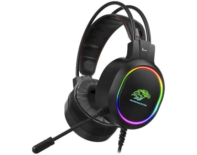 HEADSET GAMER K-MEX AR-43 7.1 PRETO USB LED RAINBOW - Imagem: 1