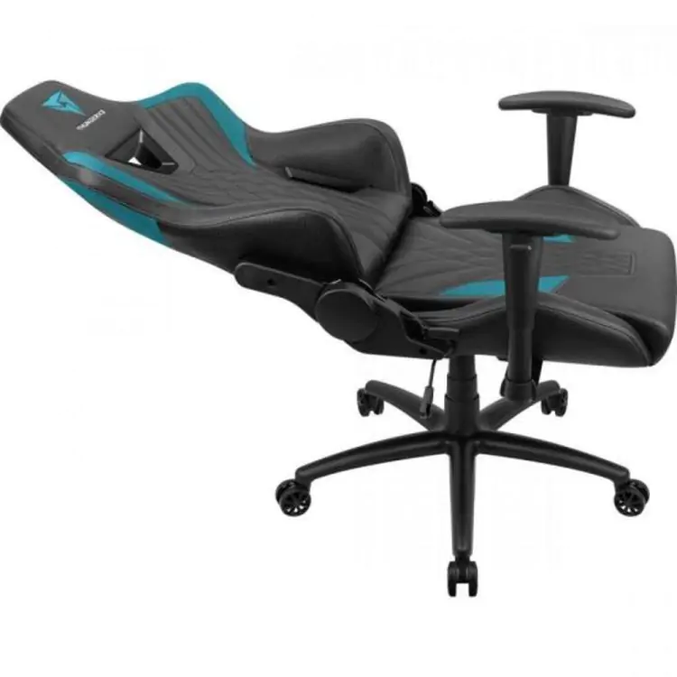 CADEIRA GAMER THUNDERX3 DC3 PRETO/CIANO LOGO CIANO 150KG - Imagem: 3