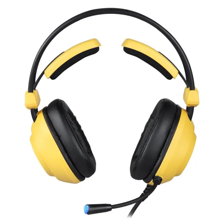 HEADSET GAMER MOTOSPEED H19 AMARELO USB 7.1 LED AZUL - Imagem: 2