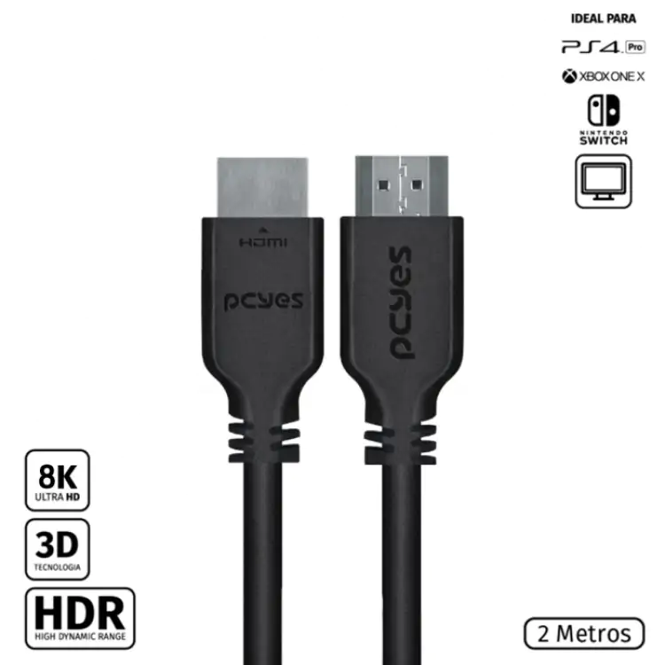 CABO CONVERSOR HDMI 2M VINIK 2.0V (M) X MICRO HDMI (M) H20MC-2 - Imagem: 1