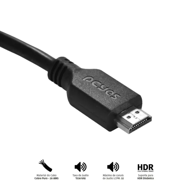 CABO CONVERSOR HDMI 2M VINIK 2.0V (M) X MICRO HDMI (M) H20MC-2 - Imagem: 4
