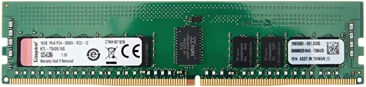 MEMÓRIA SERVIDOR 16GB DDR4 2666MHZ ECC KINGSTON KTL-TS426/16G - Imagem: 1