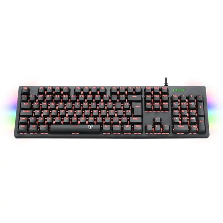 TECLADO GAMER MECANICO T-DAGGER BERMUDA PRETO USB LED VERMELHO SWITCH BLUE T-TGK312-BL PT-RED - Imagem: 4