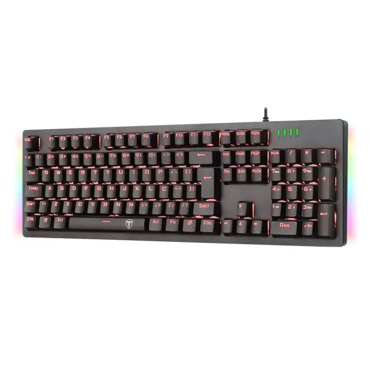 TECLADO GAMER MECANICO T-DAGGER BERMUDA PRETO USB LED VERMELHO SWITCH BLUE T-TGK312-BL PT-RED - Imagem: 5