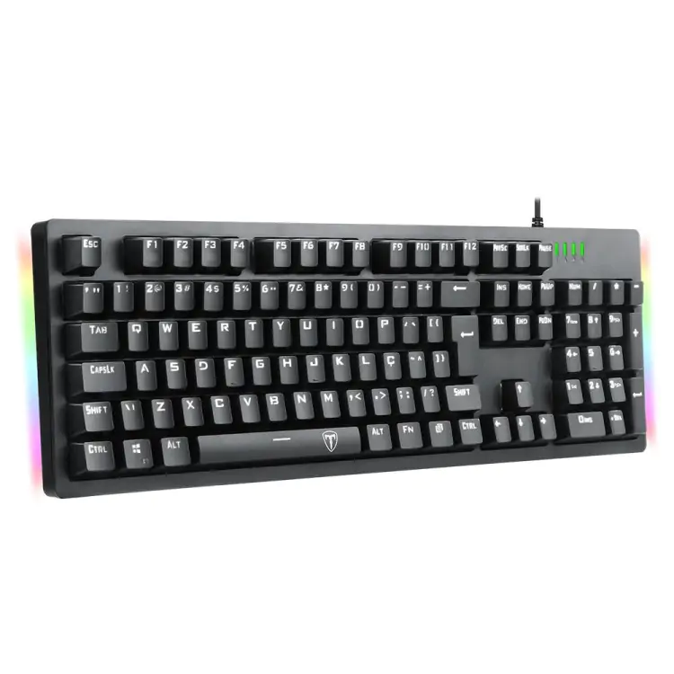 TECLADO GAMER MECANICO T-DAGGER BERMUDA PRETO USB LED BRANCO SWITCH BLUE T-TGK312-BL PT-RED - Imagem: 4