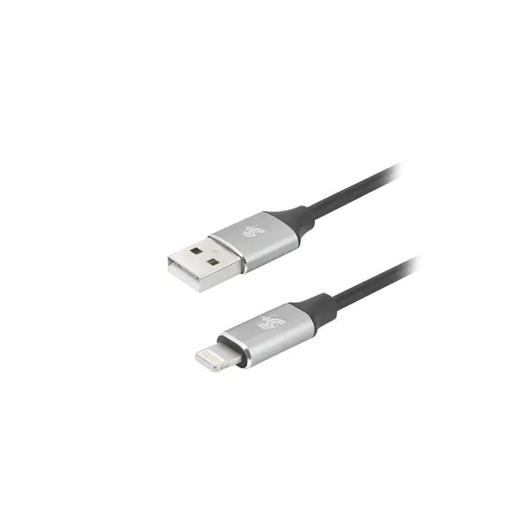 CABO USB X LIGHTNING 1.2M PRETO 5+ MP-100AL - Imagem: 1