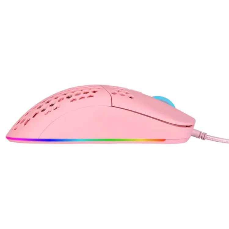 MOUSE GAMER VINIK VK VOID ROSA USB LED RGB MGV100R - Imagem: 4