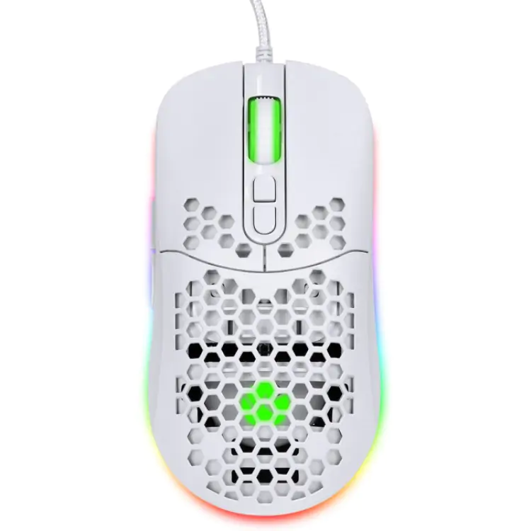 MOUSE GAMER VINIK VK VOID BRANCO USB LED RGB MGV100B - Imagem: 1