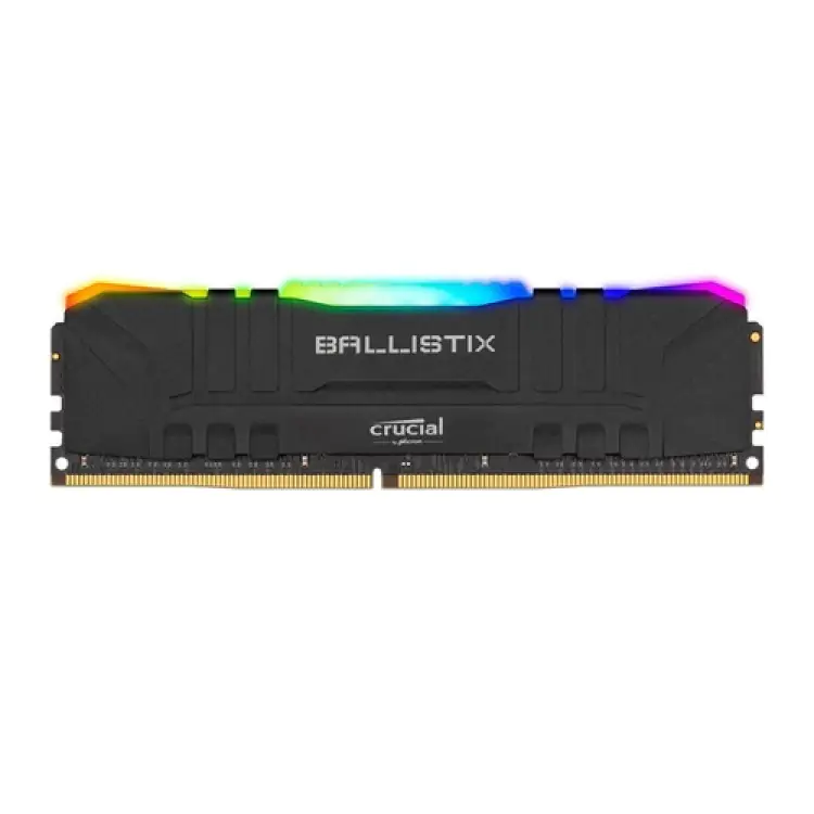 MEMÓRIA 8GB DDR4 3200MHZ CRUCIAL BALLISTIX BLACK LED RGB BL8G32C16U4BL - Imagem: 1