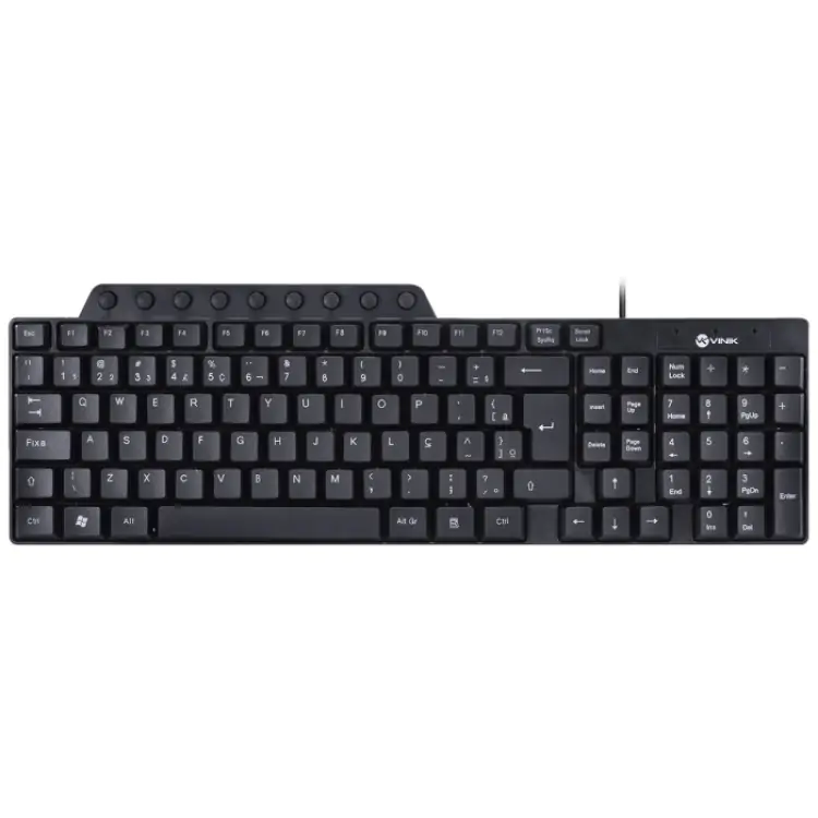 TECLADO VINIK MULTIMÍDIA DYNAMIC DT115 RESISTENTE A AGUA PRETO USB - Imagem: 1