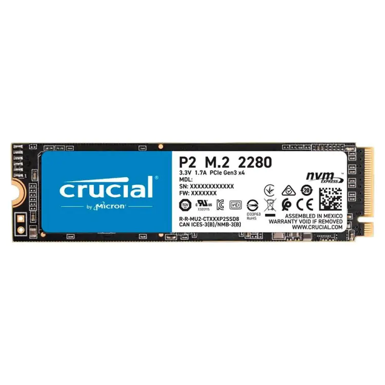 SSD M.2 1TB NVME CRUCIAL SOLID STATE DRIVE CT1000P2SSD8 - Imagem: 1