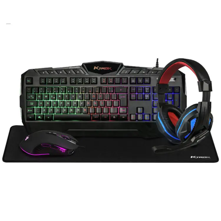 KIT COMBO TECLADO/MOUSE/MOUSEPAD/HEADSET KTROK EXTREME PRETO USB - Imagem: 5