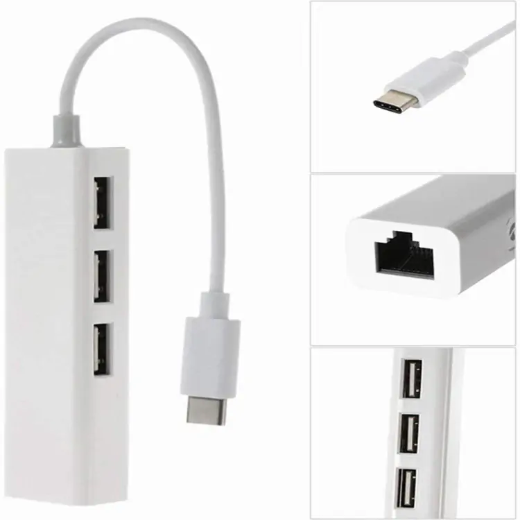 HUB USB-C 2.0 4 PORTAS/ RJ-45 DEX-1224C - Imagem: 2