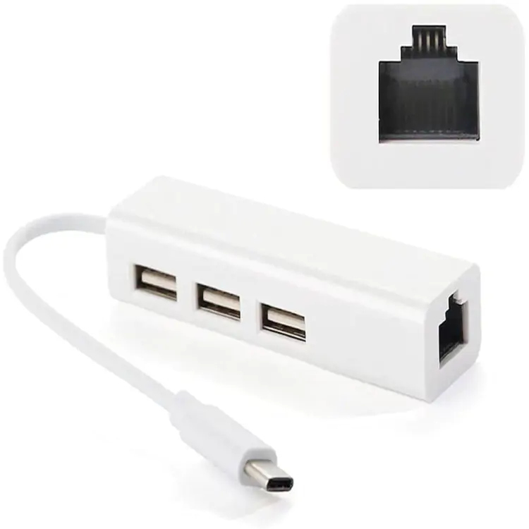 HUB USB-C 2.0 4 PORTAS/ RJ-45 DEX-1224C - Imagem: 3