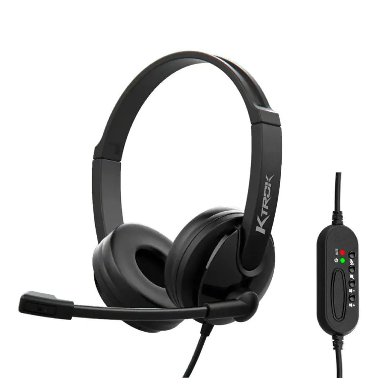 HEADSET CORPORATIVO KTROK KT-3033 PRETO USB - Imagem: 3