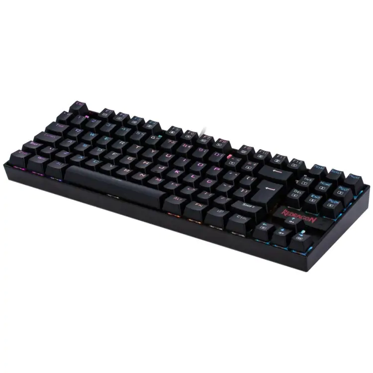 TECLADO GAMER MECÂNICO REDRAGON KUMARA PRETO USB LED RGB SWITCH BLACK - Imagem: 4