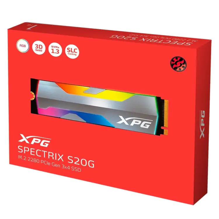 SSD M.2 1TB NVME XPG SPECTRIX S20G 2500MB/S ASPECTRIXS20G-1T-C - Imagem: 2