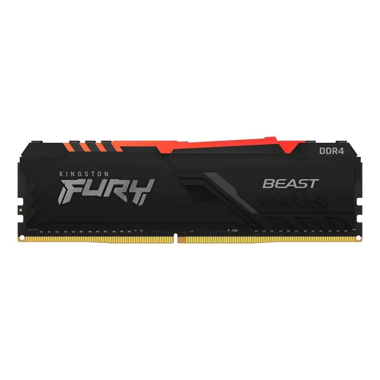 MEMÓRIA 16GB DDR4 3200MHZ KINGSTON HYPERX FURY BEAST PRETO RGB KF432C16BBA/16 - Imagem: 1