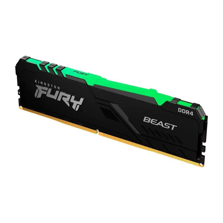 MEMÓRIA 16GB DDR4 3200MHZ KINGSTON HYPERX FURY BEAST PRETO RGB KF432C16BBA/16 - Imagem: 4