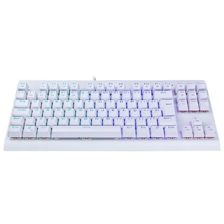 TECLADO GAMER MECANICO REDRAGON DARK AVENGER LED RGB BRANCO K568RGB-2 PT-RED - Imagem: 2