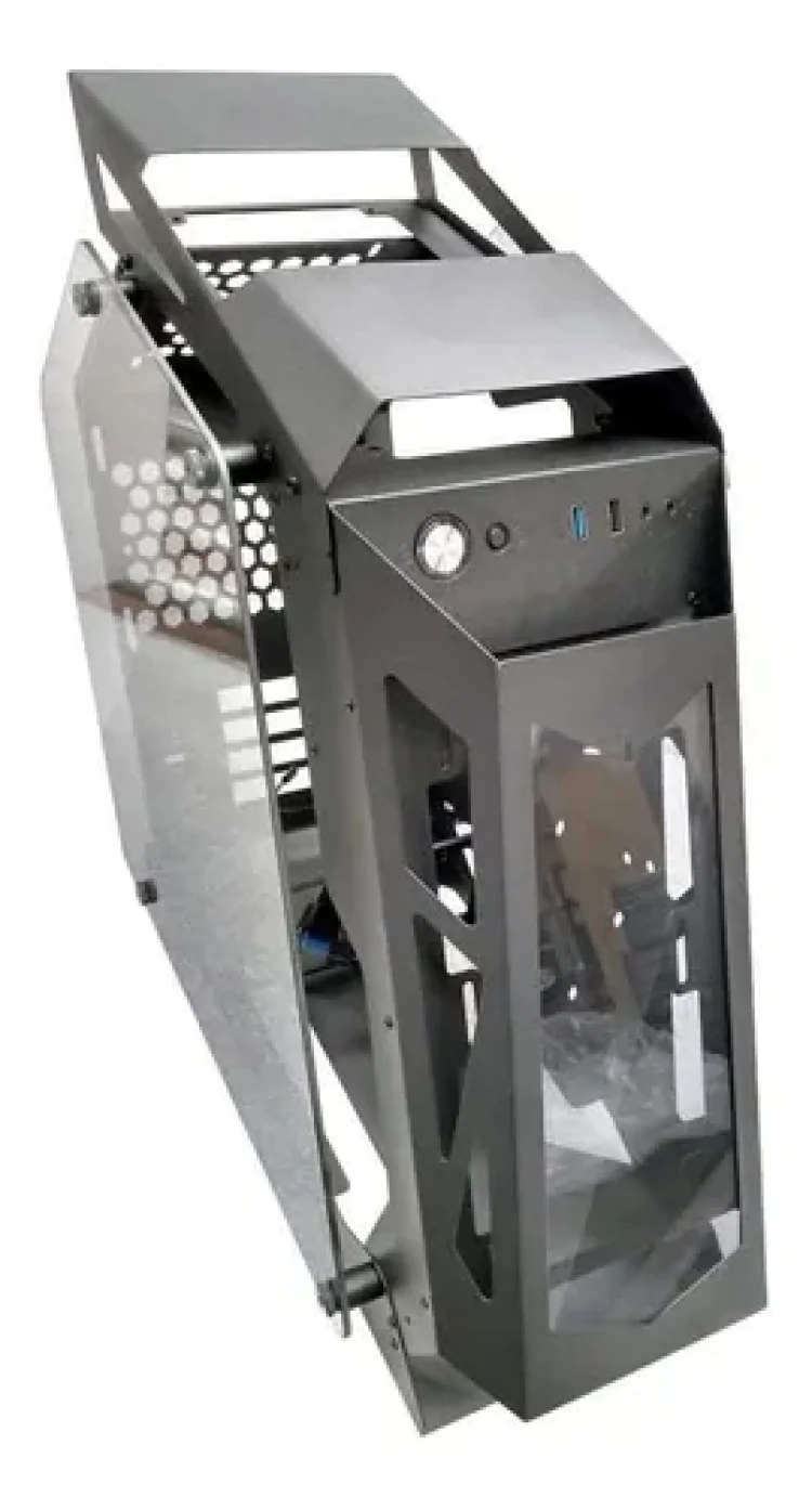 GABINETE GAMER K-MEX PIXXO PRETO LATERAL VIDRO ATX LKS06S - Imagem: 1