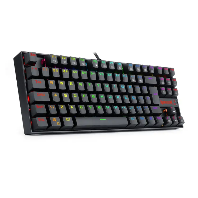 TECLADO GAMER MECÂNICO REDRAGON KUMARA PRETO USB LED RGB SWTICH BROWN PRO - Imagem: 5