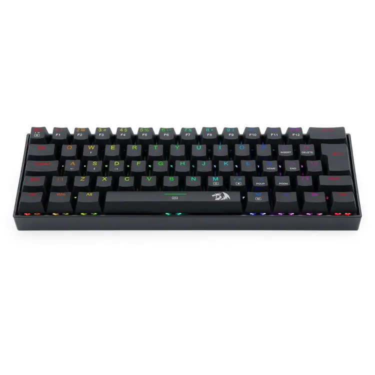 TECLADO GAMER MECÂNICO REDRAGON DRAGONBORN PRETO USB LED RGB SWTICH BLUE - Imagem: 4
