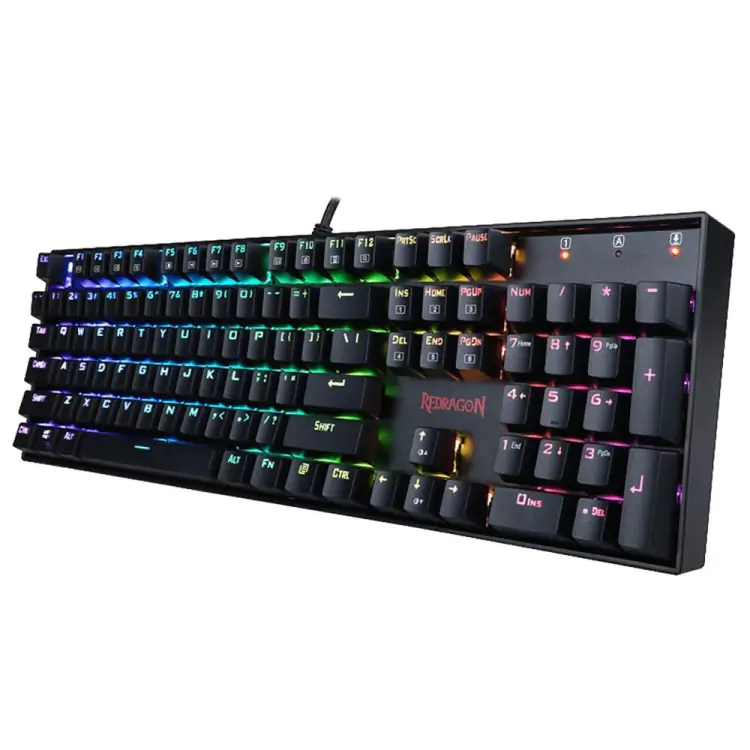TECLADO GAMER MECANICO REDRAGON MITRA PRETO USB LED RGB SWITCH BLACK - Imagem: 4