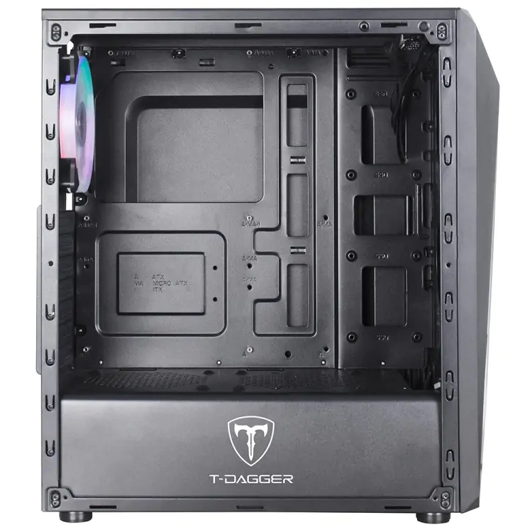 GABINETE GAMER T-DAGGER TGC-G25B PRETO LATERAL ACRILICO ATX RGB TGC-G25B - Imagem: 2