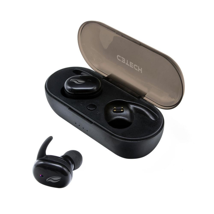 FONE DE OUVIDO SEM FIO C3TECH TWS-50 AURICULAR BLUETOOTH PRETO - Imagem: 3