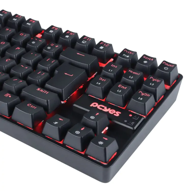 TECLADO GAMER MECÂNICO PCYES NERON PRETO USB LED VERMELHO SWTICH OUTEMU BLUE PNOHBLV - Imagem: 7