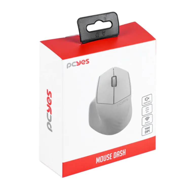 MOUSE SEM FIO PCYES DASH WIRELESS CINZA PMDWMDSCG - Imagem: 2