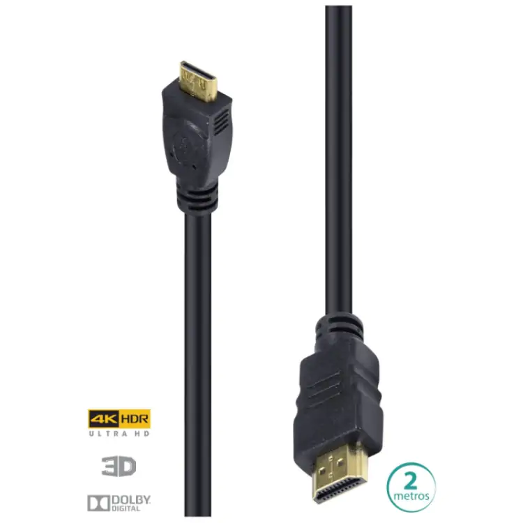 CABO CONVERSOR HDMI 2M VINIK (M) X MINI HDMI (M) H20MM-2 - Imagem: 1