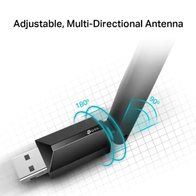 ADAPTADOR WIRELESS USB TP-LINK AC600 ARCHER T2U PLUS 433MBPS - Imagem: 4