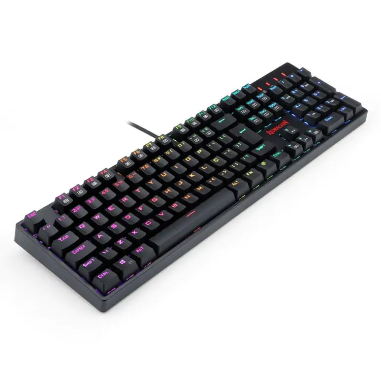 TECLADO GAMER MECÂNICO REDRAGON SURARA PRO PRETO LED RGB SWITCH BROWN - Imagem: 4