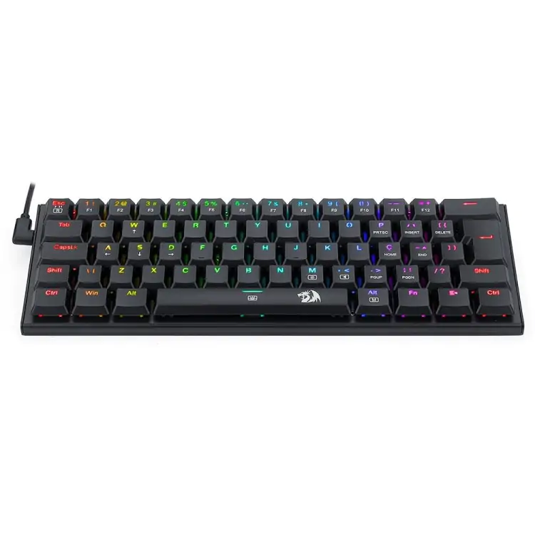 TECLADO GAMER MECÂNICO REDRAGON ANIVIA PRETO LED RGB SWITCH RED - Imagem: 2