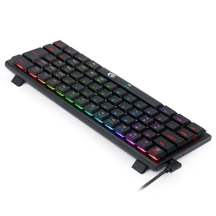 TECLADO GAMER MECÂNICO REDRAGON ANIVIA PRETO LED RGB SWITCH RED - Imagem: 5