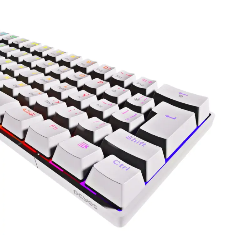 TECLADO GAMER MECÂNICO PCYES ZOT BRANCO USB LED RGB SWTICH OUTEMU BROWN PZWOHBWRGB - Imagem: 5