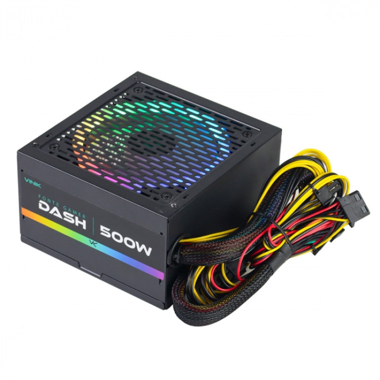 FONTE ATX 500W VINIK DASH RGB BIVOLT CHAVEADO VFG500WPR - Imagem: 10