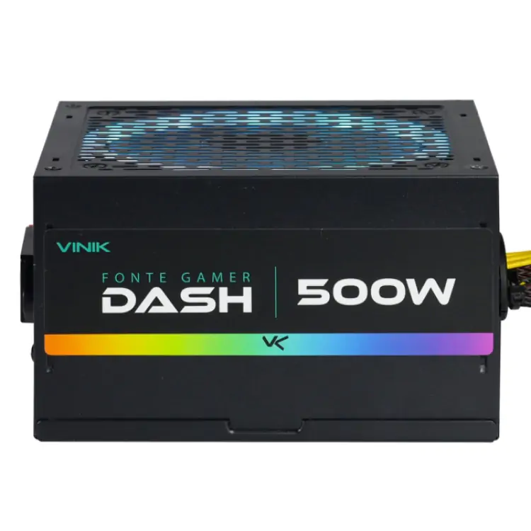 FONTE ATX 500W VINIK DASH RGB BIVOLT CHAVEADO VFG500WPR - Imagem: 15