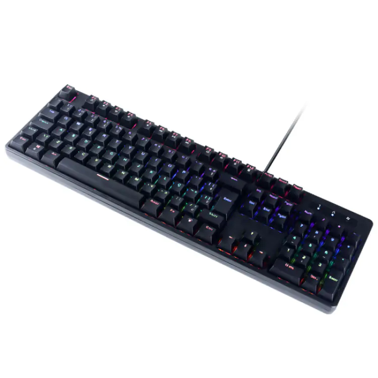 TECLADO GAMER MECÂNICO PCYES KRATZ PRETO USB LED RGB SWTICH OUTEMU BROWN PKOHBWRGB - Imagem: 4