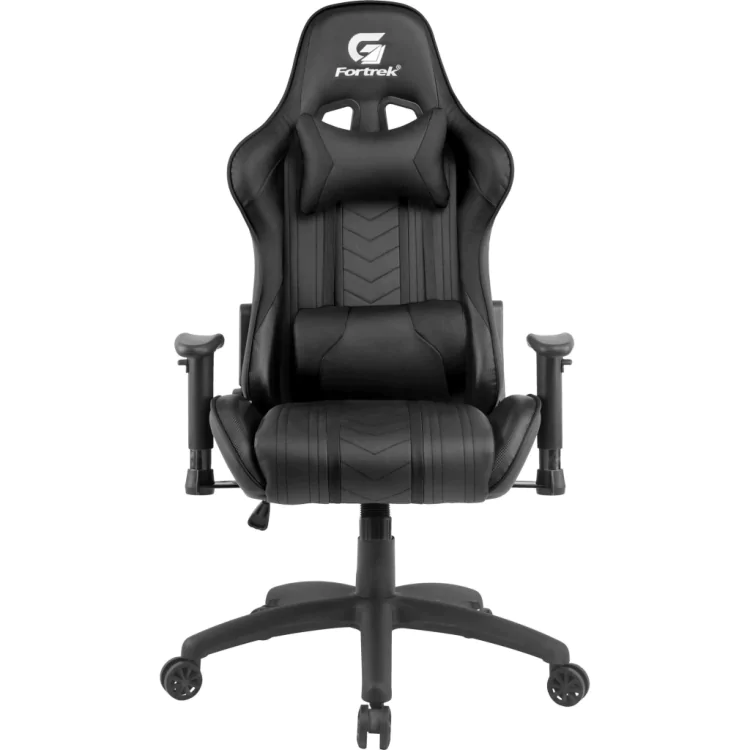 CADEIRA GAMER FORTREK BLACK HAWK PRETO/PRETO LOGO BRANCO - Imagem: 2