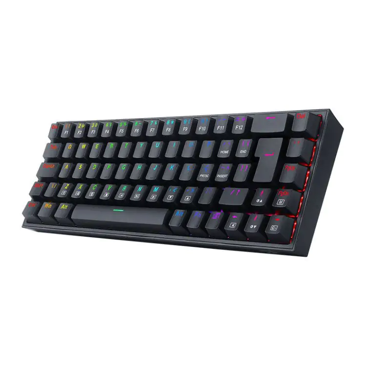 TECLADO GAMER MECÂNICO REDRAGON CASTOR PRETO USB RGB SWITCH BLUE - Imagem: 3