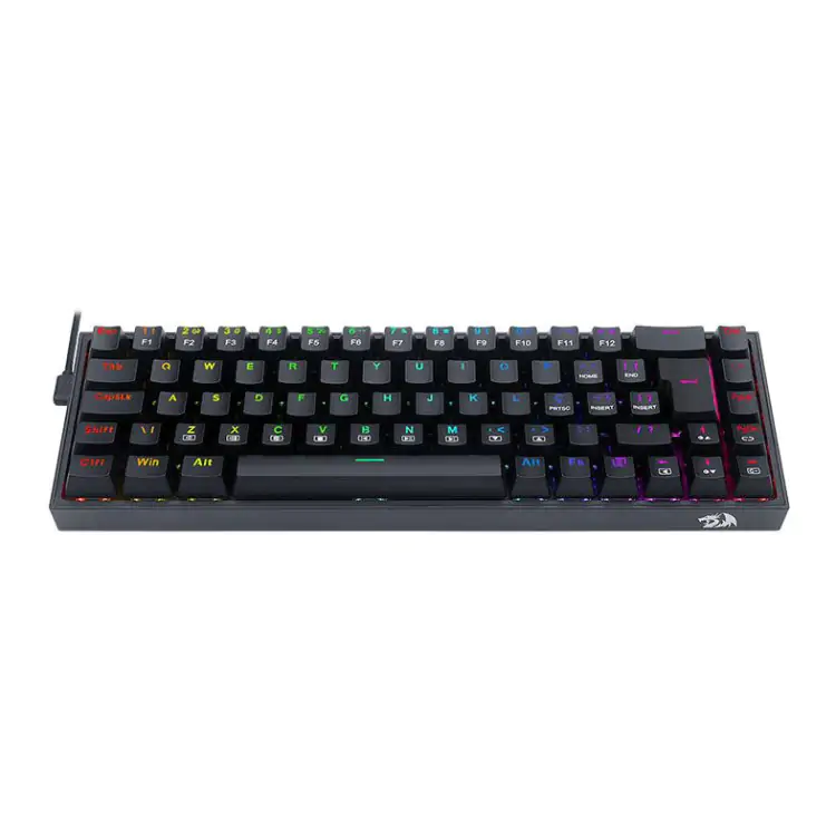 TECLADO GAMER MECÂNICO REDRAGON CASTOR PRETO USB RGB SWITCH BLUE - Imagem: 6