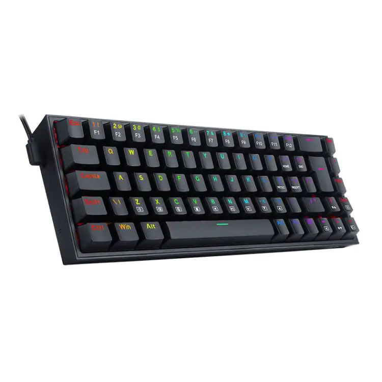 TECLADO GAMER MECÂNICO REDRAGON CASTOR PRETO USB RGB SWITCH BROWN - Imagem: 2